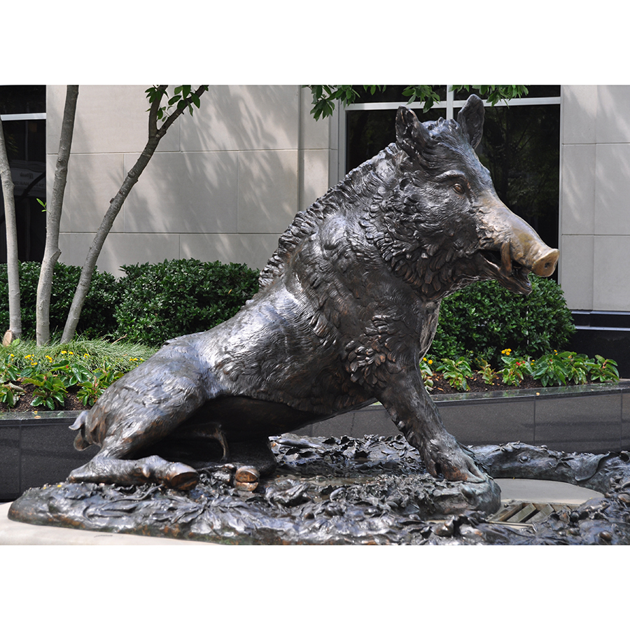 famous cast bronze wild boar statue for sale